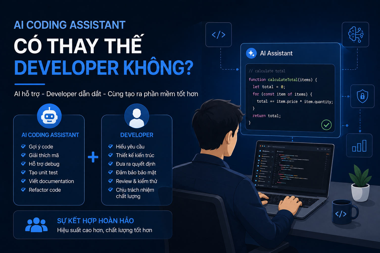 AI coding assistant có thay thế developer không?