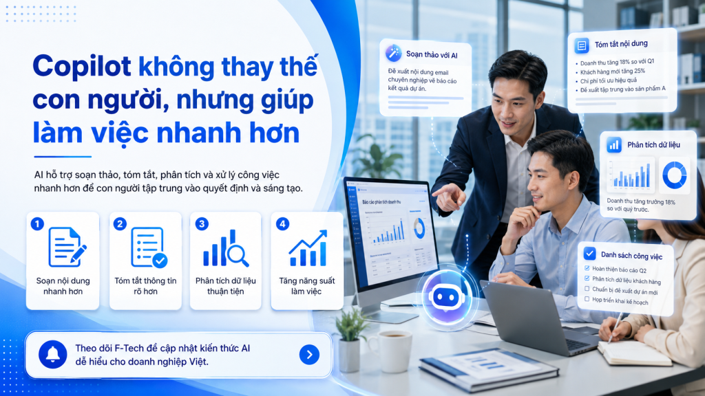 Copilot không thay thế con người, nhưng giúp làm việc nhanh hơn