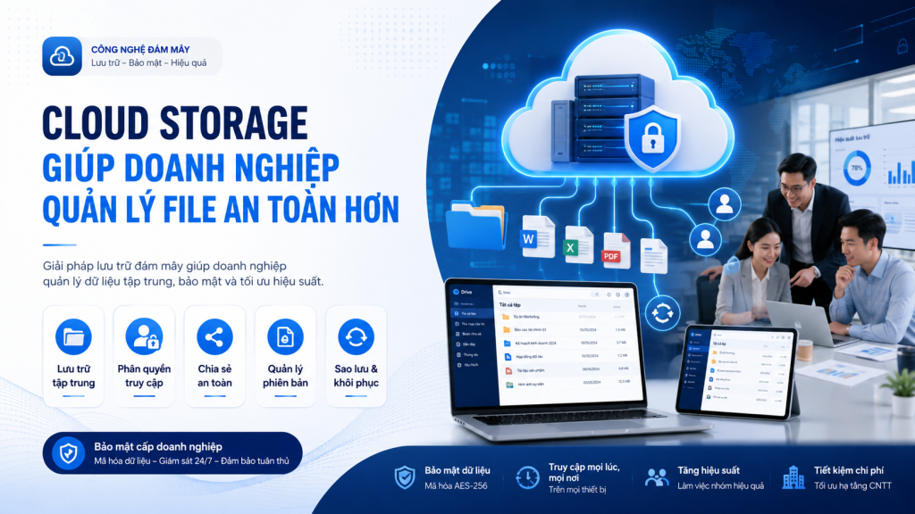 Cloud Storage giúp doanh nghiệp quản lý file an toàn hơn