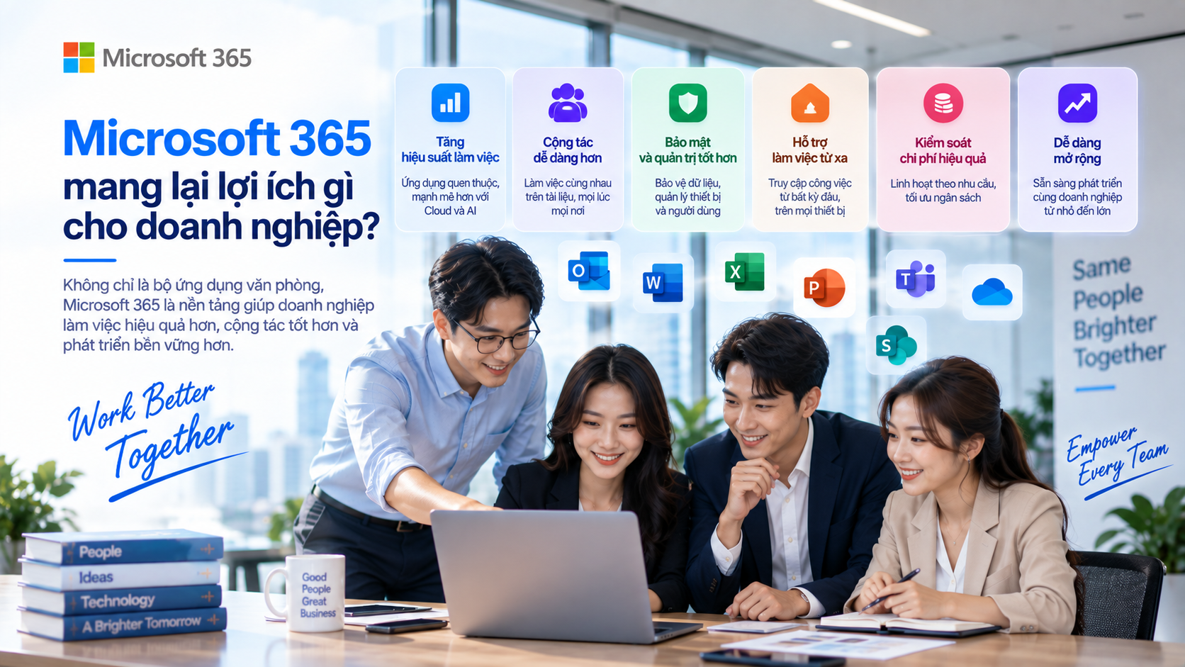 Microsoft 365 mang lại lợi ích gì cho doanh nghiệp?